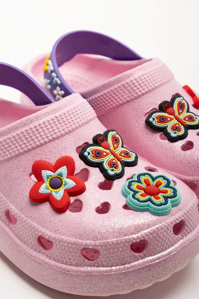 Flower Charms Clogs Pink sold by Ackermas product image thumbnail 3