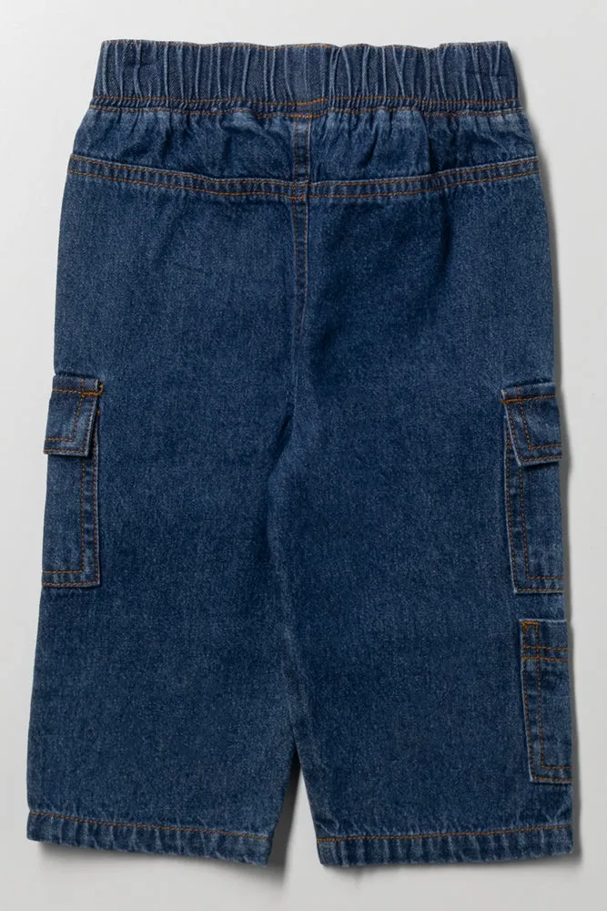 Baggy Straight Leg Denim Jeans Blue sold by Ackermas product image thumbnail 3