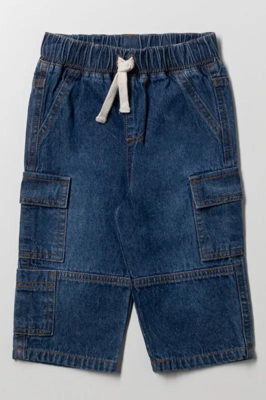 Baggy Straight Leg Denim Jeans Blue sold by Ackermas