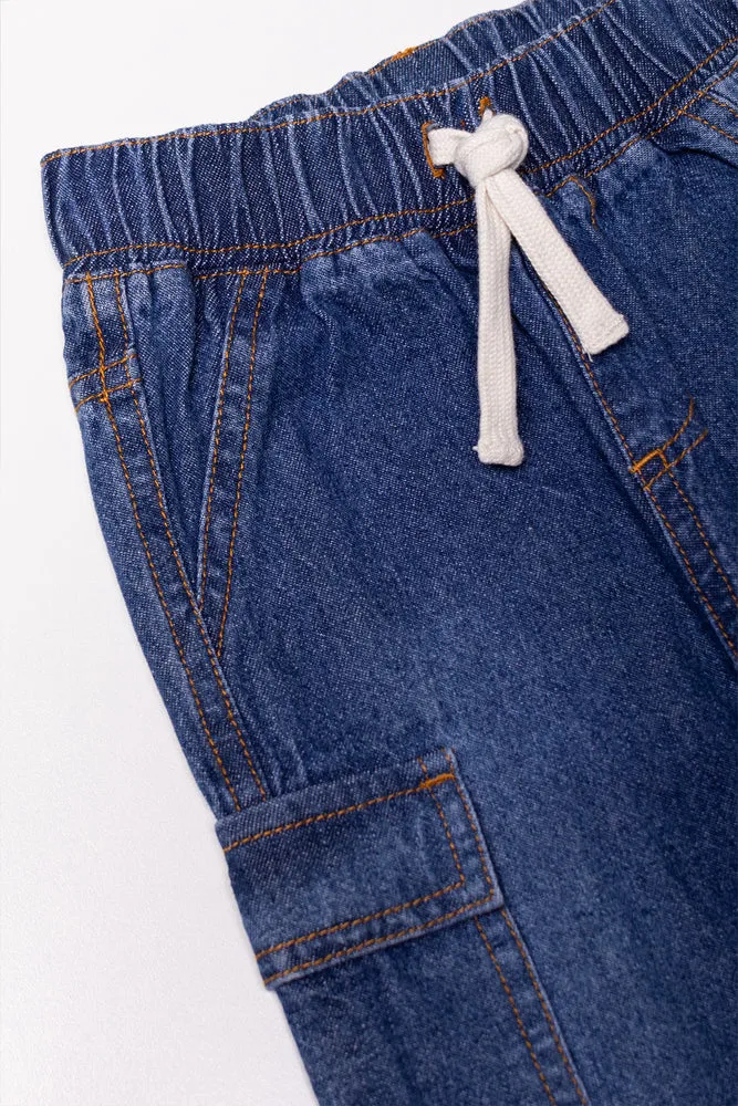 Baggy Straight Leg Denim Jeans Blue sold by Ackermas product image thumbnail 2