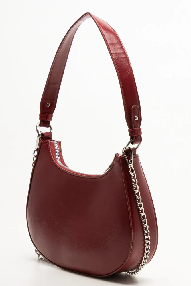 Crescent Bag With Chain Red sold by Ackermas product image thumbnail 2