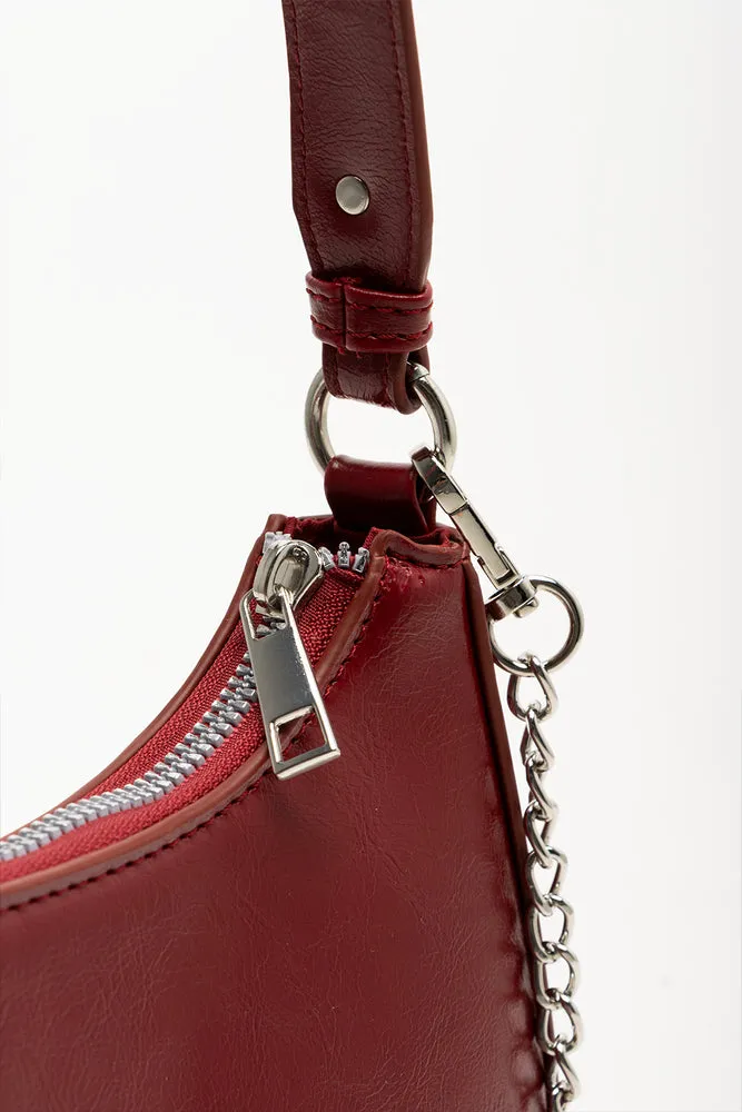 Crescent Bag With Chain Red sold by Ackermas product image thumbnail 4