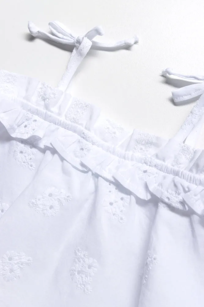 Strappy Anglaise Top White sold by Ackermas product image thumbnail 2