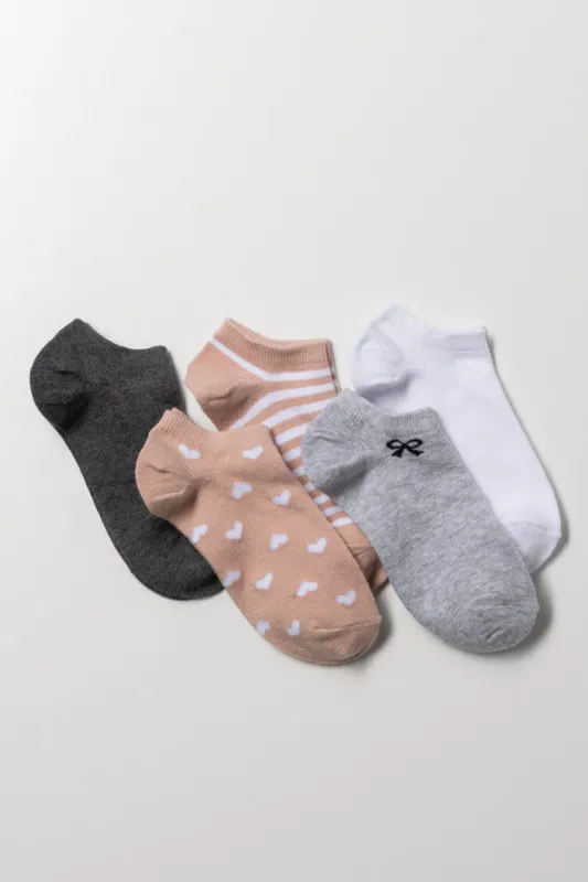 5 Pack Lowcut Socks Grey, Natural And White sold by Ackermas