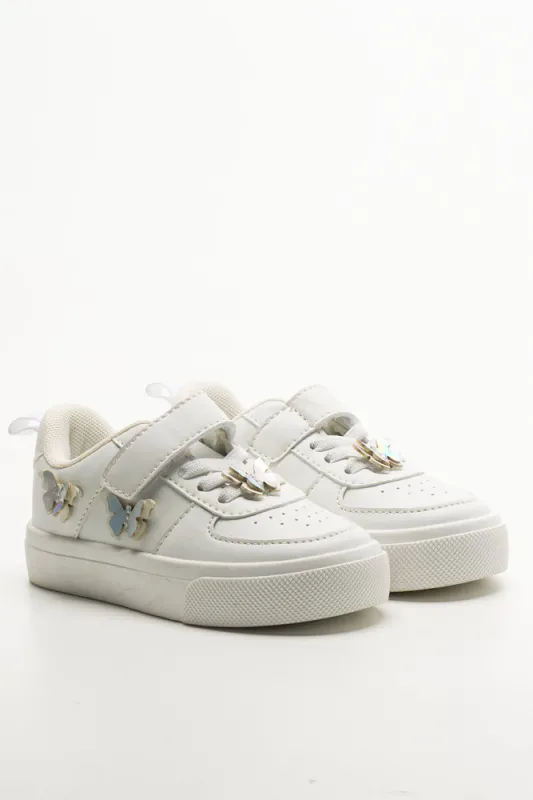 Butterfly Charms Sneakers White sold by Ackermas