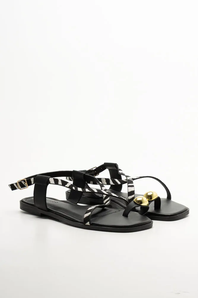 Toe Post Sandals Black sold by Ackermas