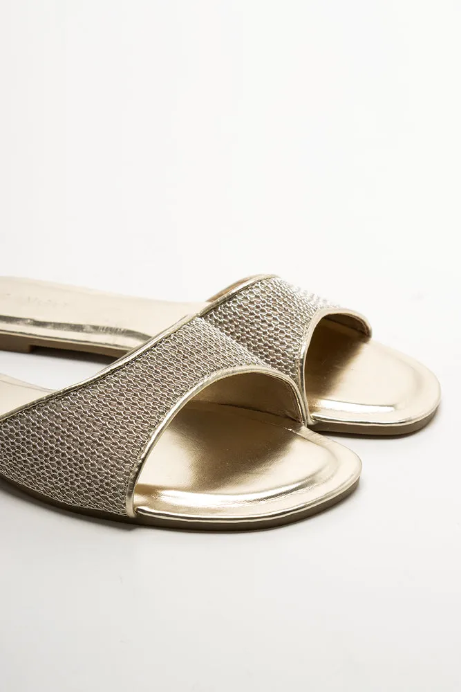 Metallic Mesh Mule Gold sold by Ackermas product image thumbnail 3