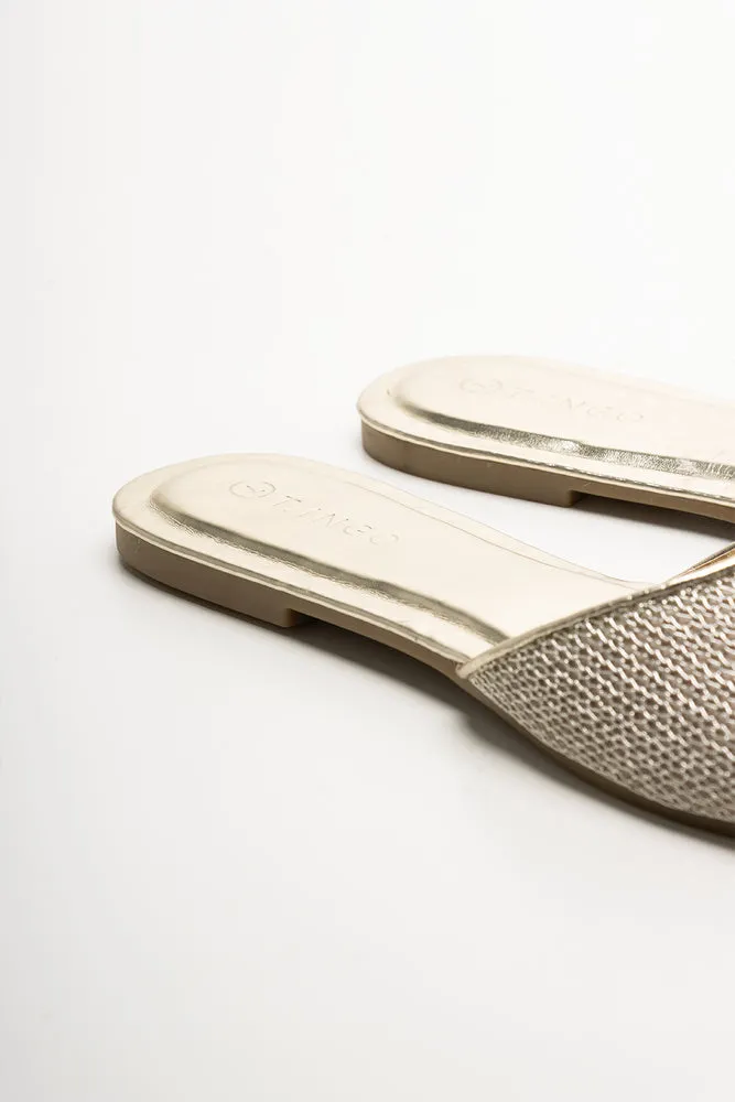 Metallic Mesh Mule Gold sold by Ackermas product image thumbnail 4