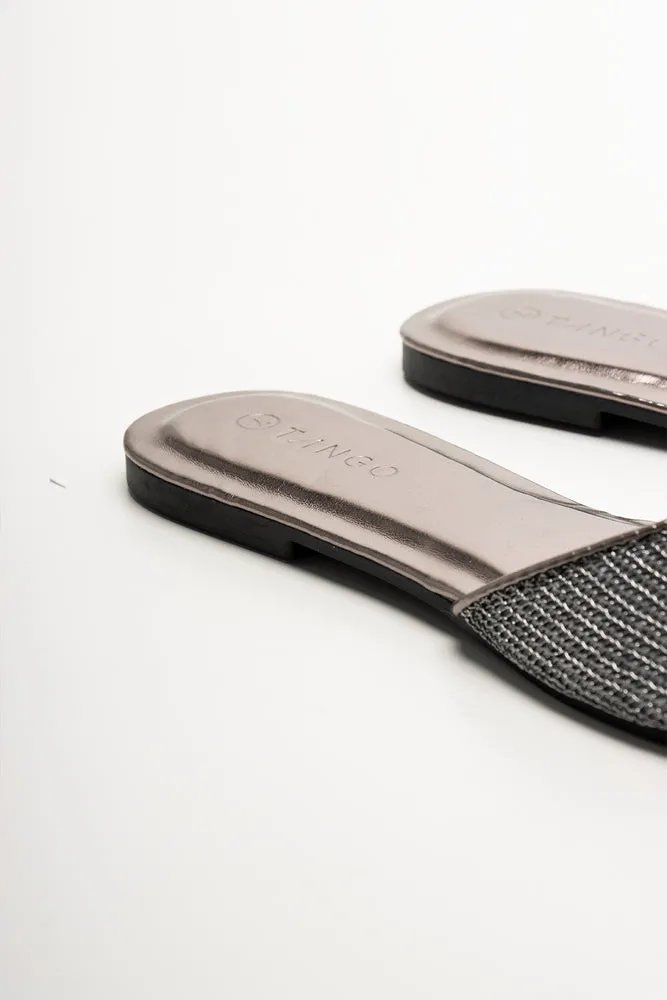 Metallic Mesh Mule Silver Grey sold by Ackermas product image thumbnail 4