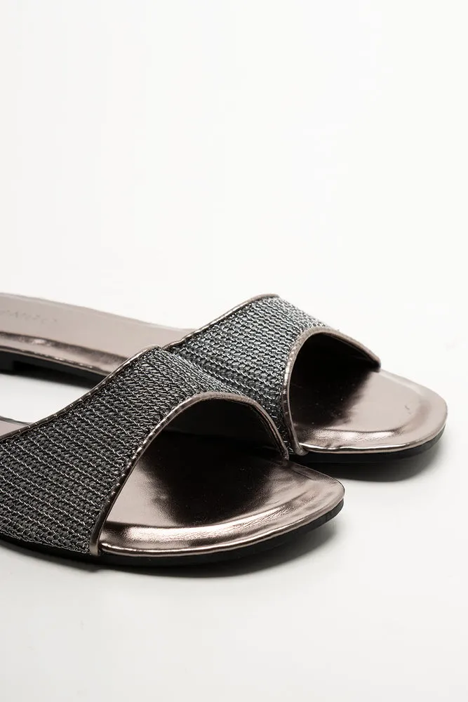 Metallic Mesh Mule Silver Grey sold by Ackermas product image thumbnail 3