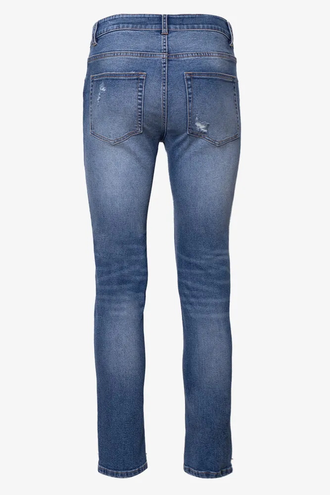 Ripped Skinny Denim Jeans Blue sold by Ackermas product image thumbnail 2