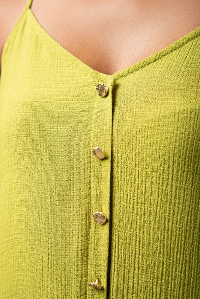 Strappy Tiered Crinkle Dress Green sold by Ackermas product image thumbnail 4