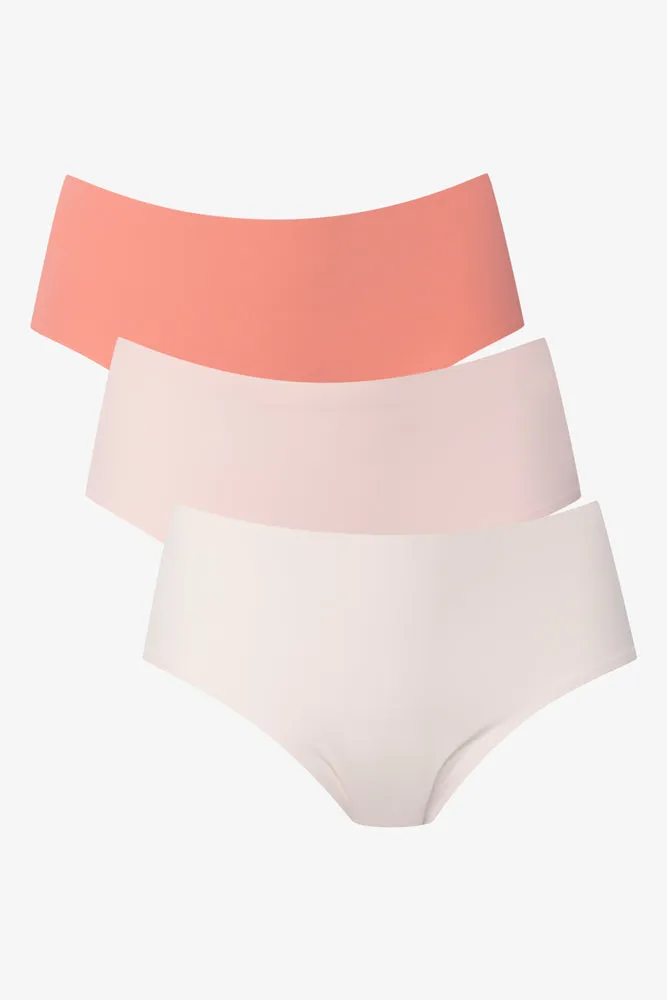 3 Pack Bonded Boyleg Panties Pink And Natural sold by Ackermas product image thumbnail 2