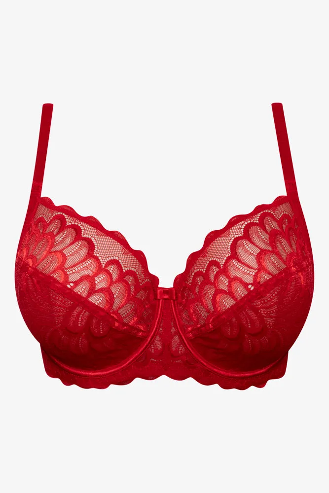 Plus Size 2 Pack Lace Non Padded Bras Black And Red sold by Ackermas product image thumbnail 3