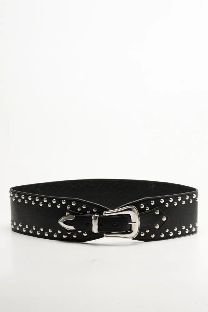 Stud Waist Belt Black sold by Ackermas