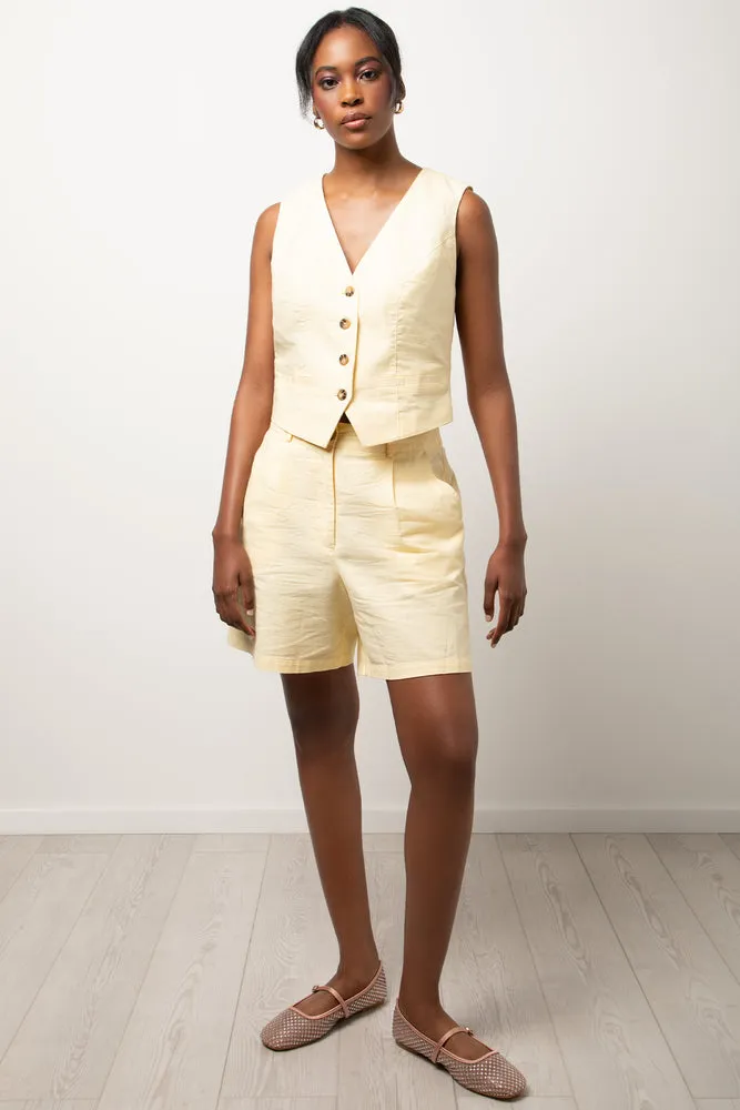 Bermuda Shorts Butter Yellow sold by Ackermas