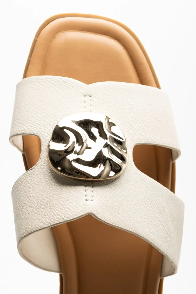 Mule Sandals Cream sold by Ackermas product image thumbnail 5