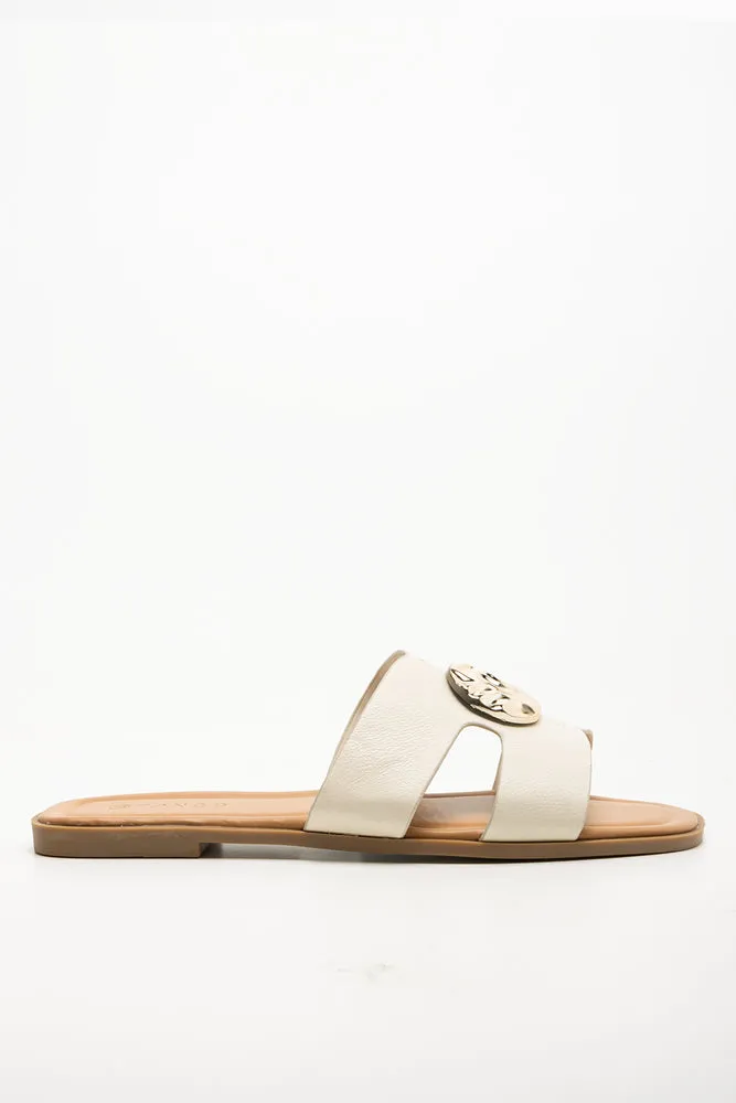 Mule Sandals Cream sold by Ackermas product image thumbnail 2