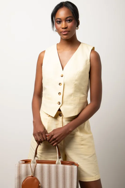 Waistcoat Yellow sold by Ackermas