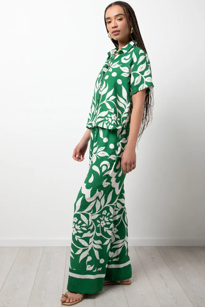Short Sleeve Tropical Shirt Green sold by Ackermas product image thumbnail 2