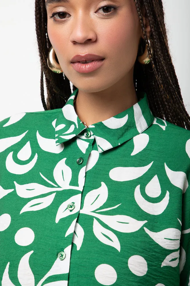 Short Sleeve Tropical Shirt Green sold by Ackermas product image thumbnail 4