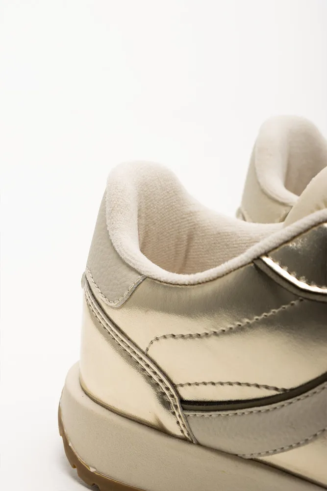 Metallic Retro Trainers Gold sold by Ackermas product image thumbnail 4