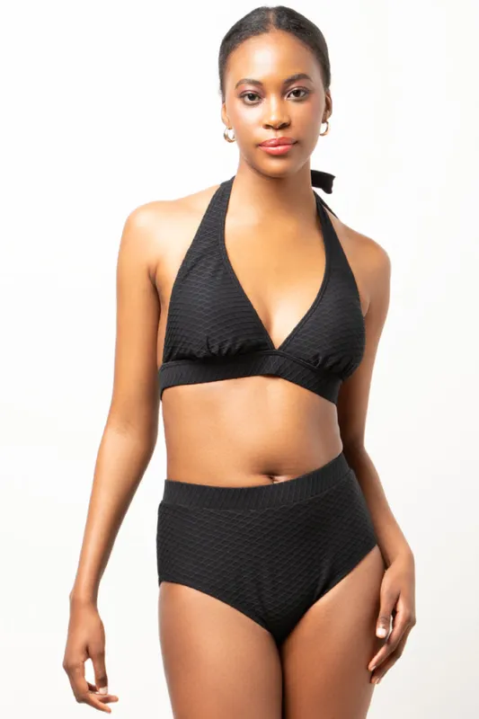 High Waist Bikini Bottom Black sold by Ackermas