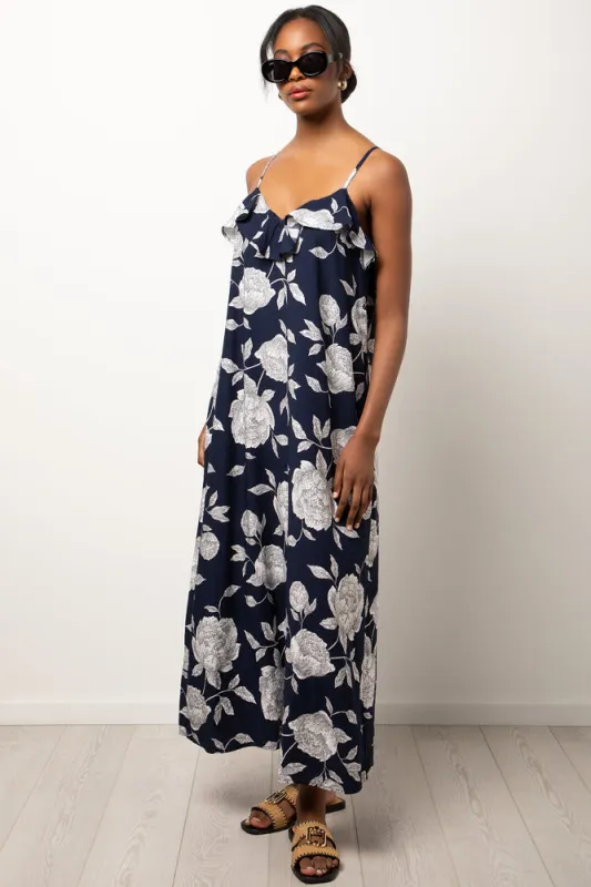 Floral Maxi Dress Navy sold by Ackermas