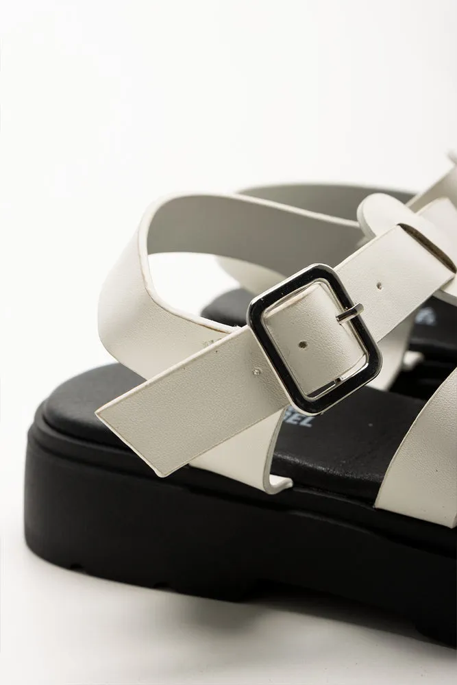 Chunky Caged Sandals White sold by Ackermas product image thumbnail 4