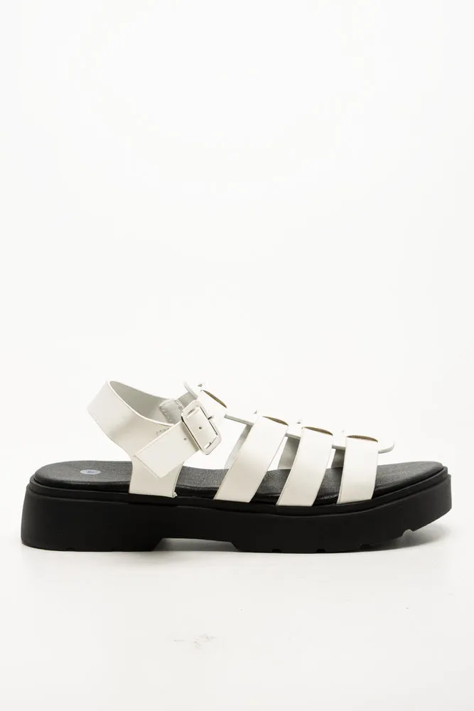 Chunky Caged Sandals White sold by Ackermas product image thumbnail 2