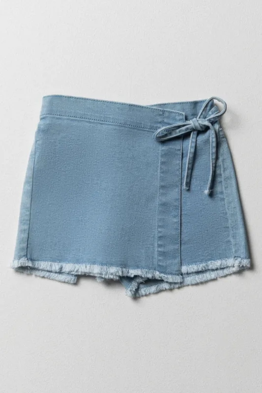 Denim Skort Mid Wash sold by Ackermas