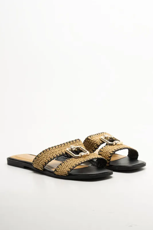 Double Strap Mule Natural sold by Ackermas