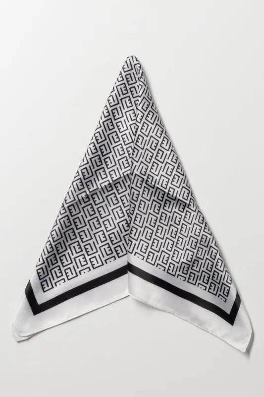 Satin Scarf Black And White sold by Ackermas