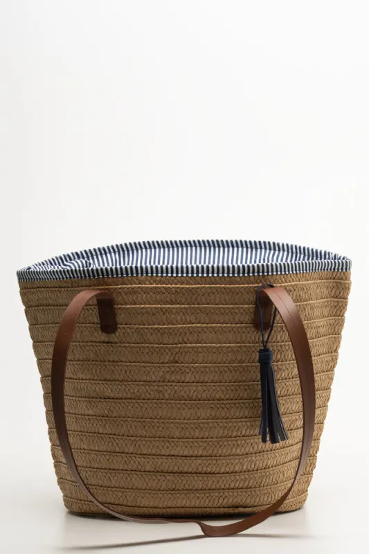 Beach Tote Bag Natural sold by Ackermas