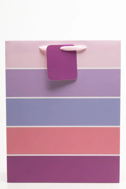 Pink Stripe Gift Bag Large sold by Ackermas