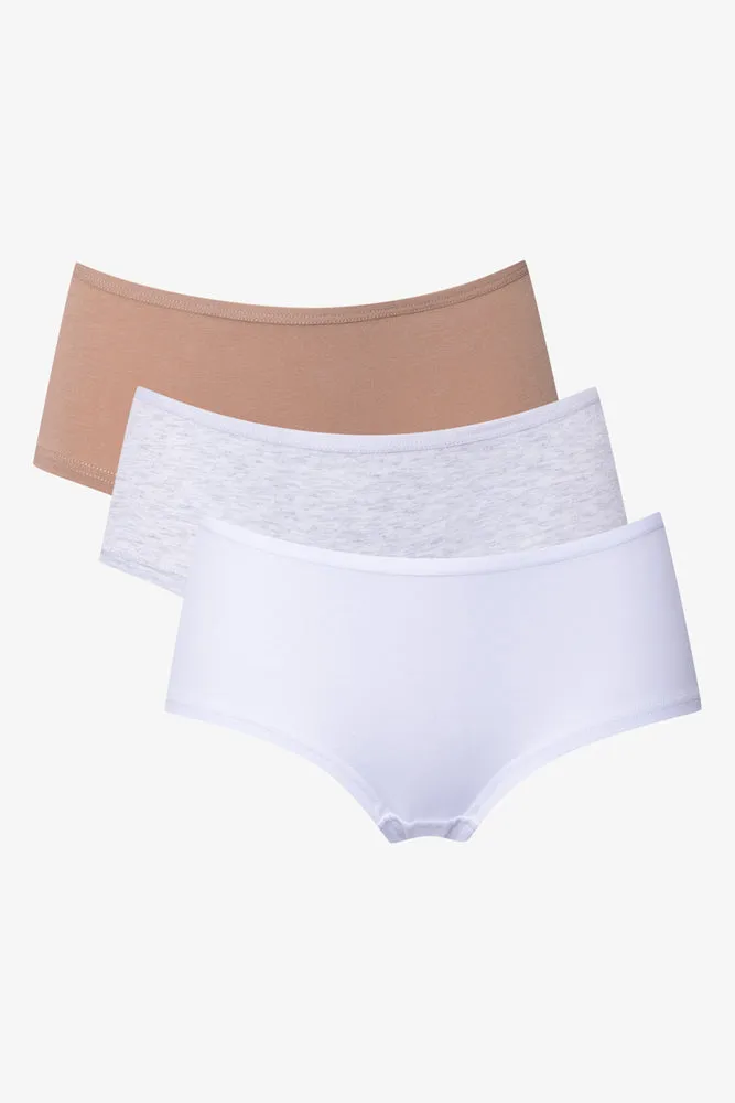 3 Pack Cotton Boyleg Panties Natural sold by Ackermas product image thumbnail 2
