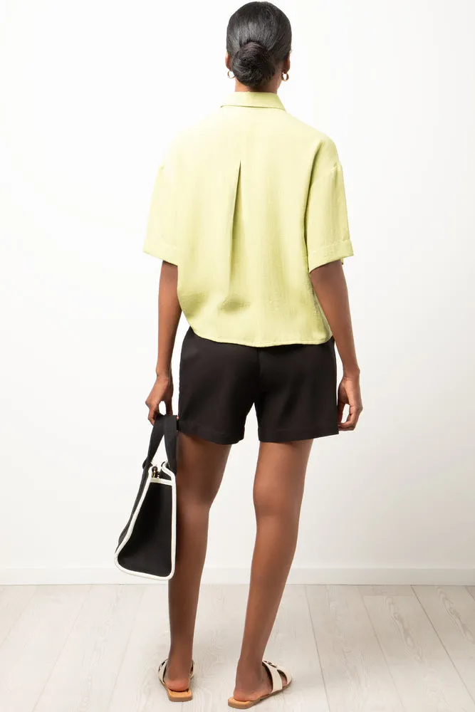 Linen Blend Woven Shorts Black sold by Ackermas product image thumbnail 3