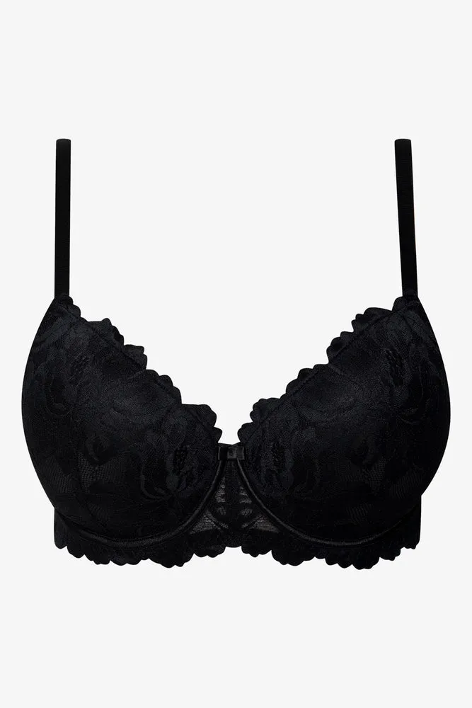 Plus Size 2 Pack Lace Balconette Bras Black And Natural sold by Ackermas product image thumbnail 2