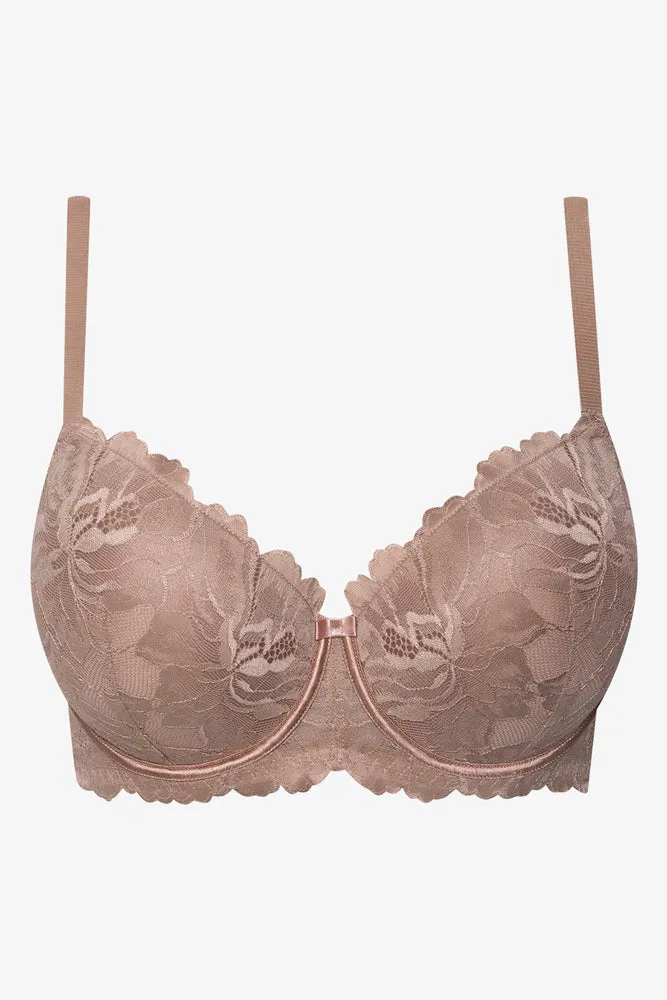 Plus Size 2 Pack Lace Balconette Bras Black And Natural sold by Ackermas product image thumbnail 3