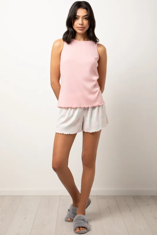 Palm Print Pyjama Set Pink sold by Ackermas