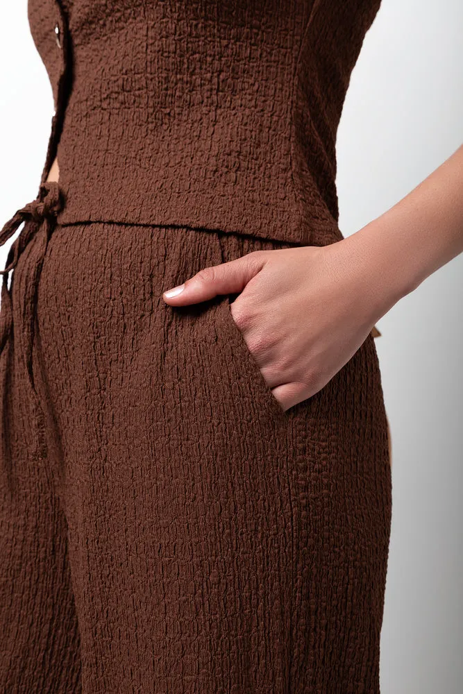 Bubble Knit Pants Brown sold by Ackermas product image thumbnail 4