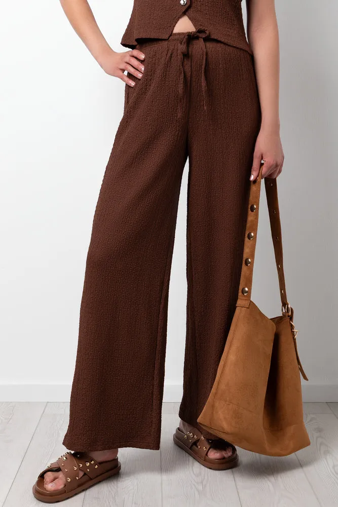 Bubble Knit Pants Brown sold by Ackermas product image thumbnail 2