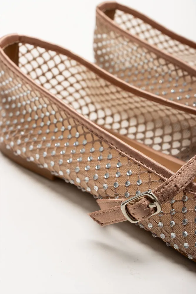 Diamante Ballerina Pump Rose Gold sold by Ackermas product image thumbnail 4