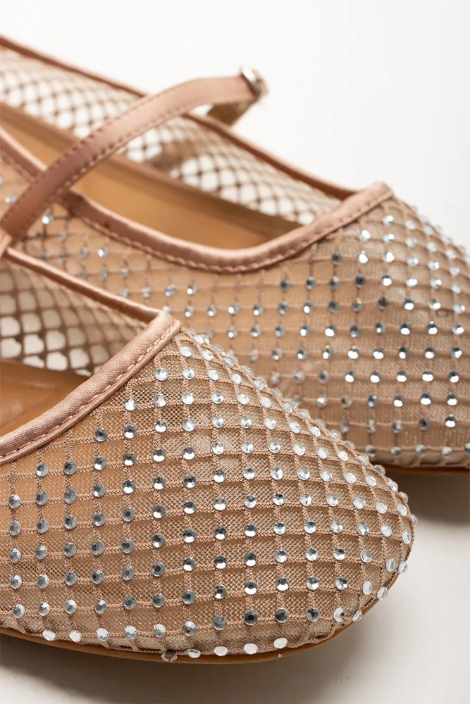 Diamante Ballerina Pump Rose Gold sold by Ackermas product image thumbnail 3