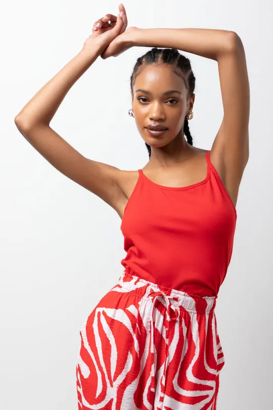 Fitted Cami Top Red sold by Ackermas