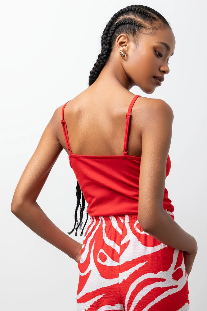 Fitted Cami Top Red sold by Ackermas product image thumbnail 3