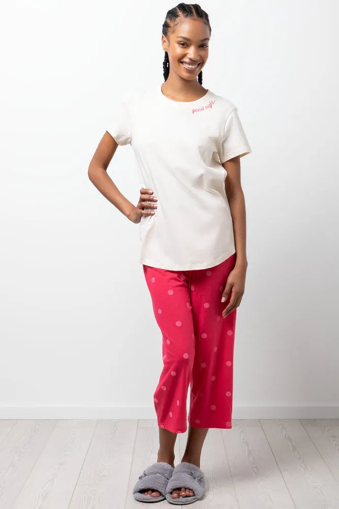 Good Night Capri Pyjamas Pink sold by Ackermas