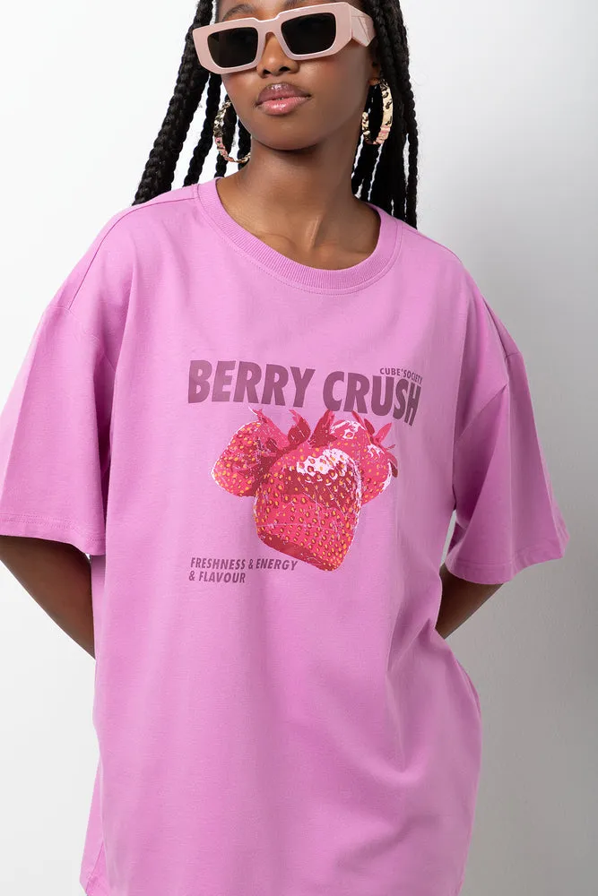 Oversized Graphic T-Shirt Pink sold by Ackermas product image thumbnail 4