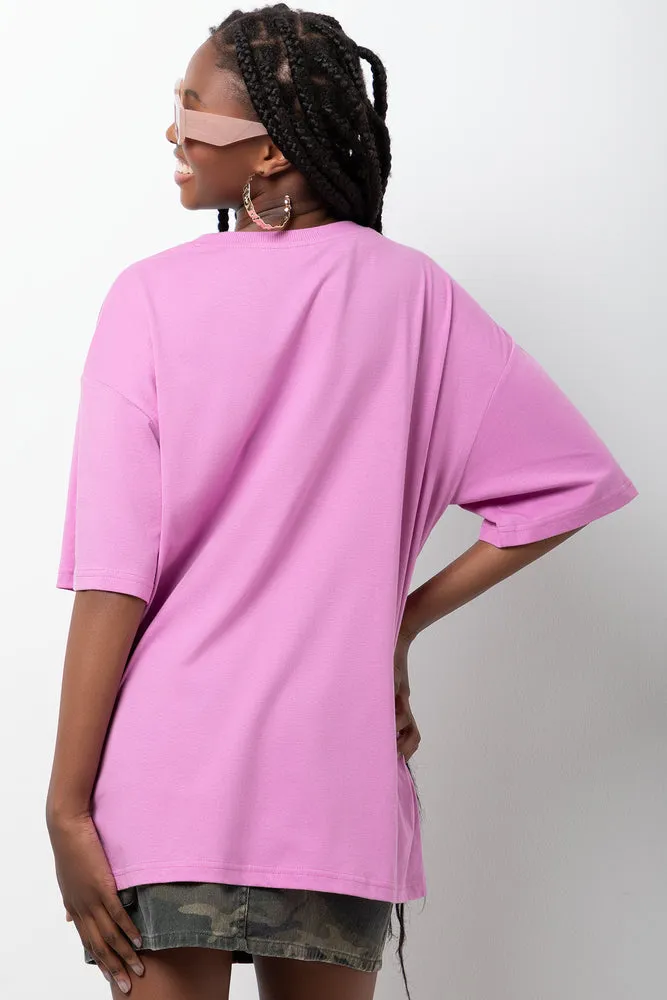 Oversized Graphic T-Shirt Pink sold by Ackermas product image thumbnail 3