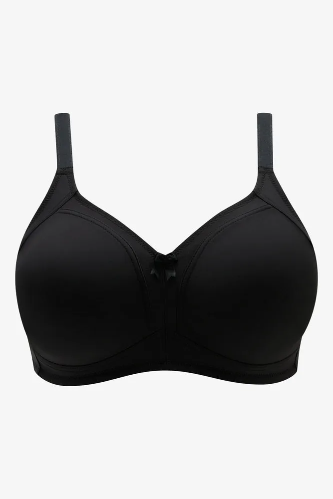 2 Pack Non Padded Wire Free Bras Black And Natural sold by Ackermas product image thumbnail 3